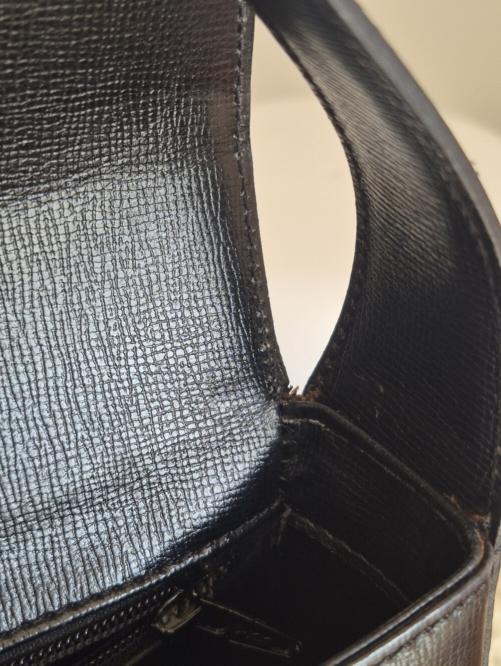 Vintage Dior Black Leather HandBag with Gold Turn-Lock - Picture 12 of 12